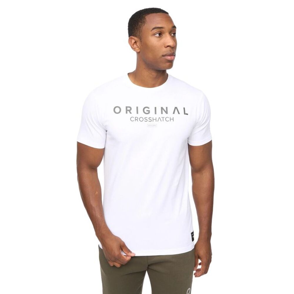 Crosshatch Mens Jamals T-Shirt / White